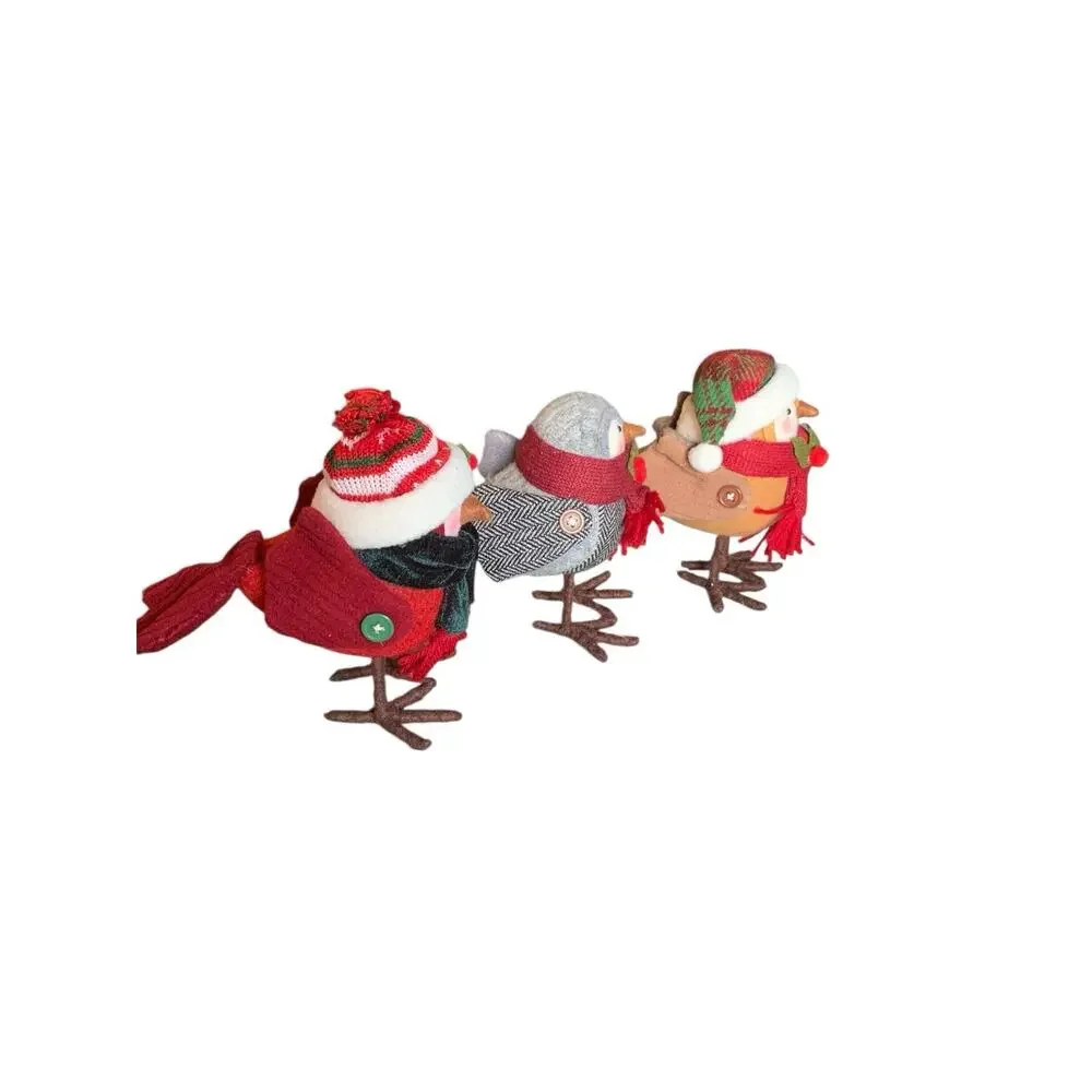 (3) Target Spritz Bird Holiday Figurine Christmas Feathery‎ Friends 6.5